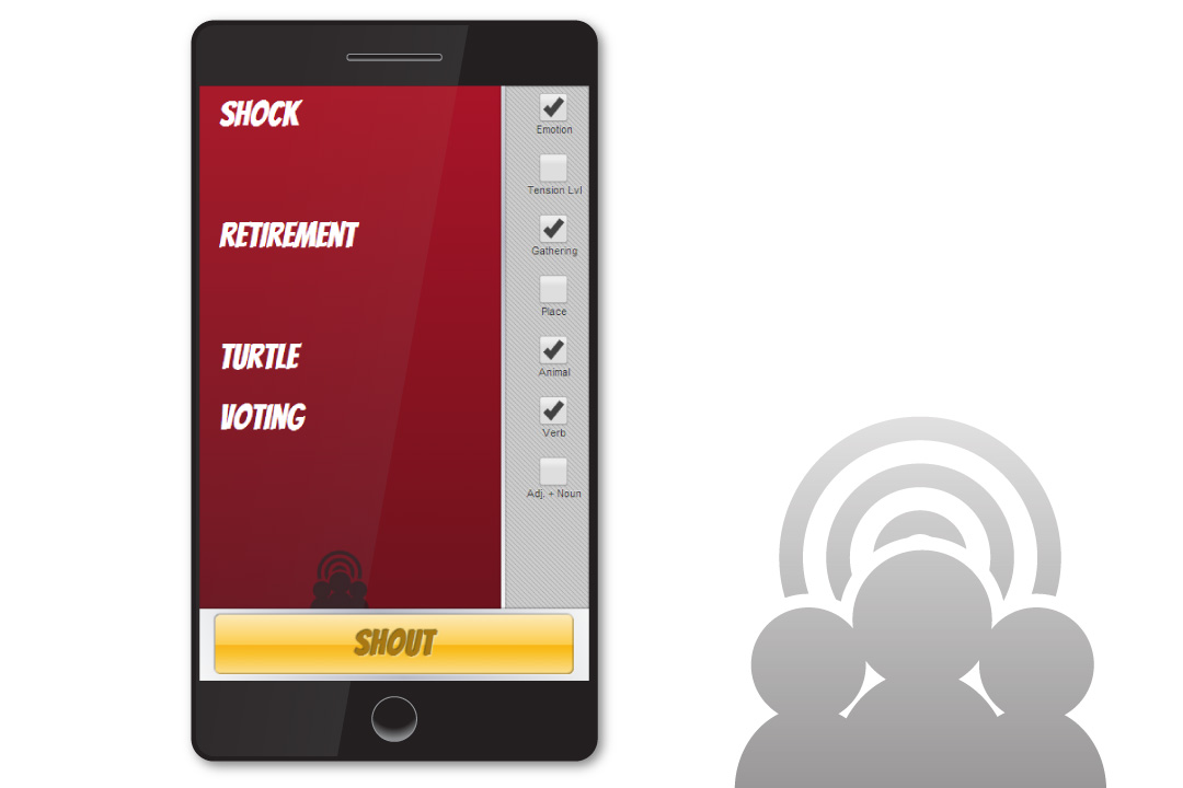 Screenshot of The Shout app